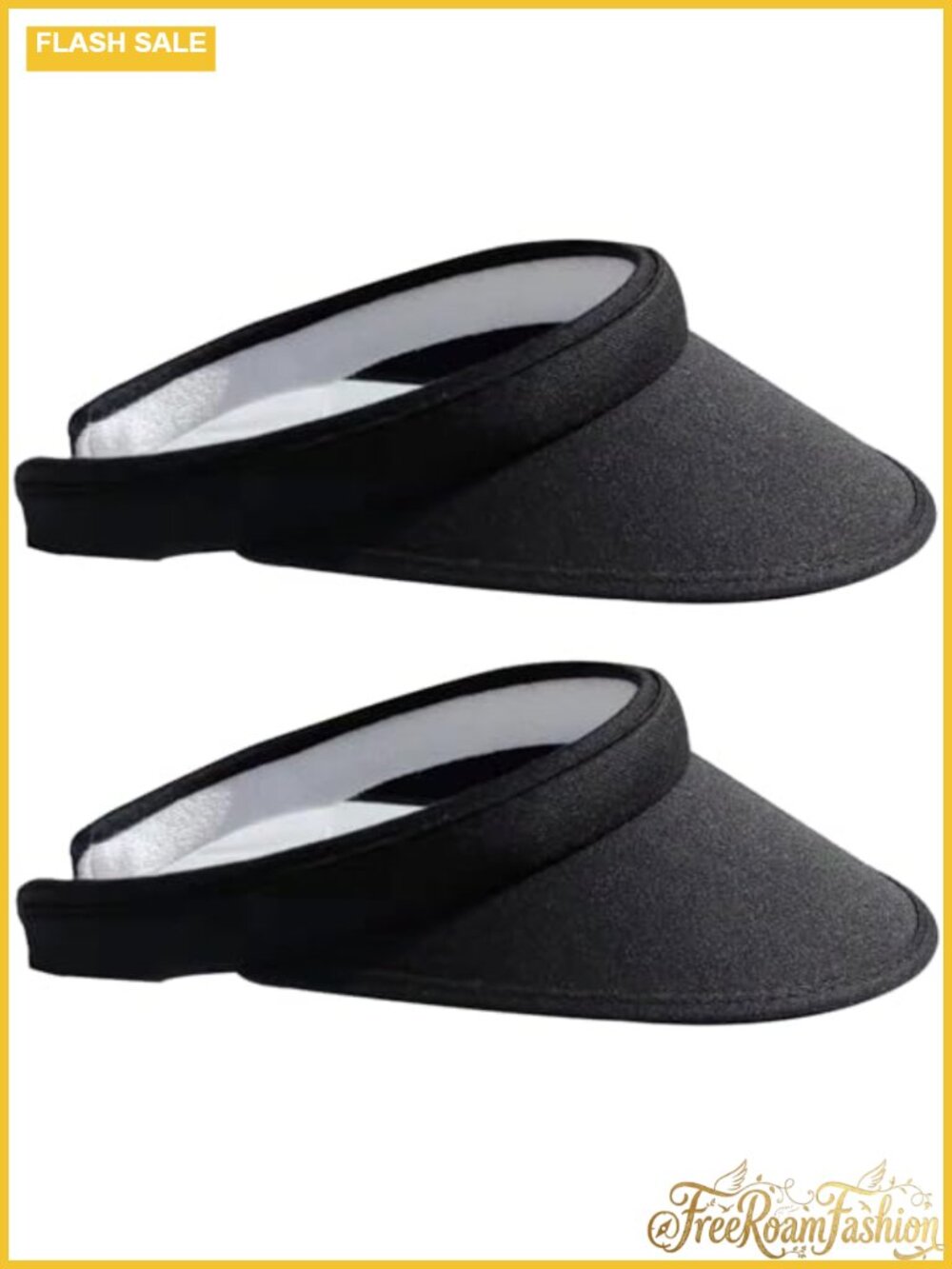 2 Pack Sun Visor Hats Clip On Wide Brim Adjustable Sports Golf Tennis Outdoor